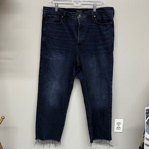 Banana Republic Dark Blue Relaxed High Rise Ankle Women's Jeans